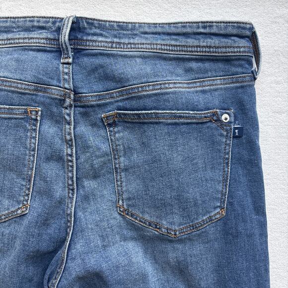 NWT Anthropologie Pilcro Womens 28 Jeans Slim Boyfriend Crop Distressed Denim - Picture 15 of 16